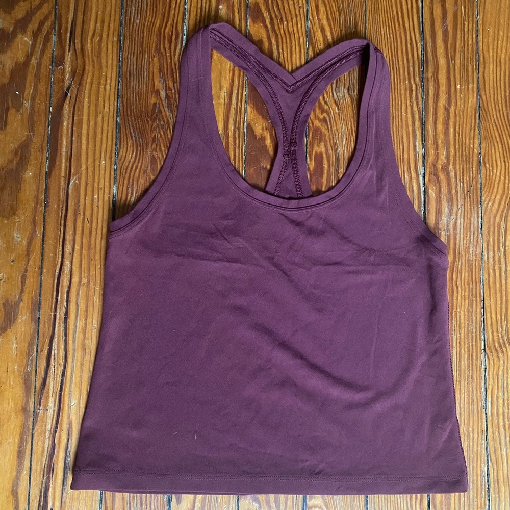lululemon ‘Cool Racerback Tank Shorter’ Red Merlot